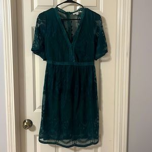 Emerald green dress